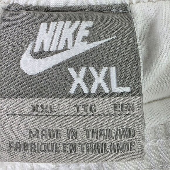 Mens Nike White Track Pants Side Zippers & Elastic Waistband Polyester Size XXL - Picture 2 of 12